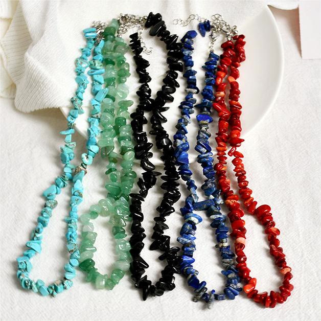 Kristallen Hanger Ketting - Virelle - Gepolijste Edelsteen Bedel - Elegante Dames Sieraden