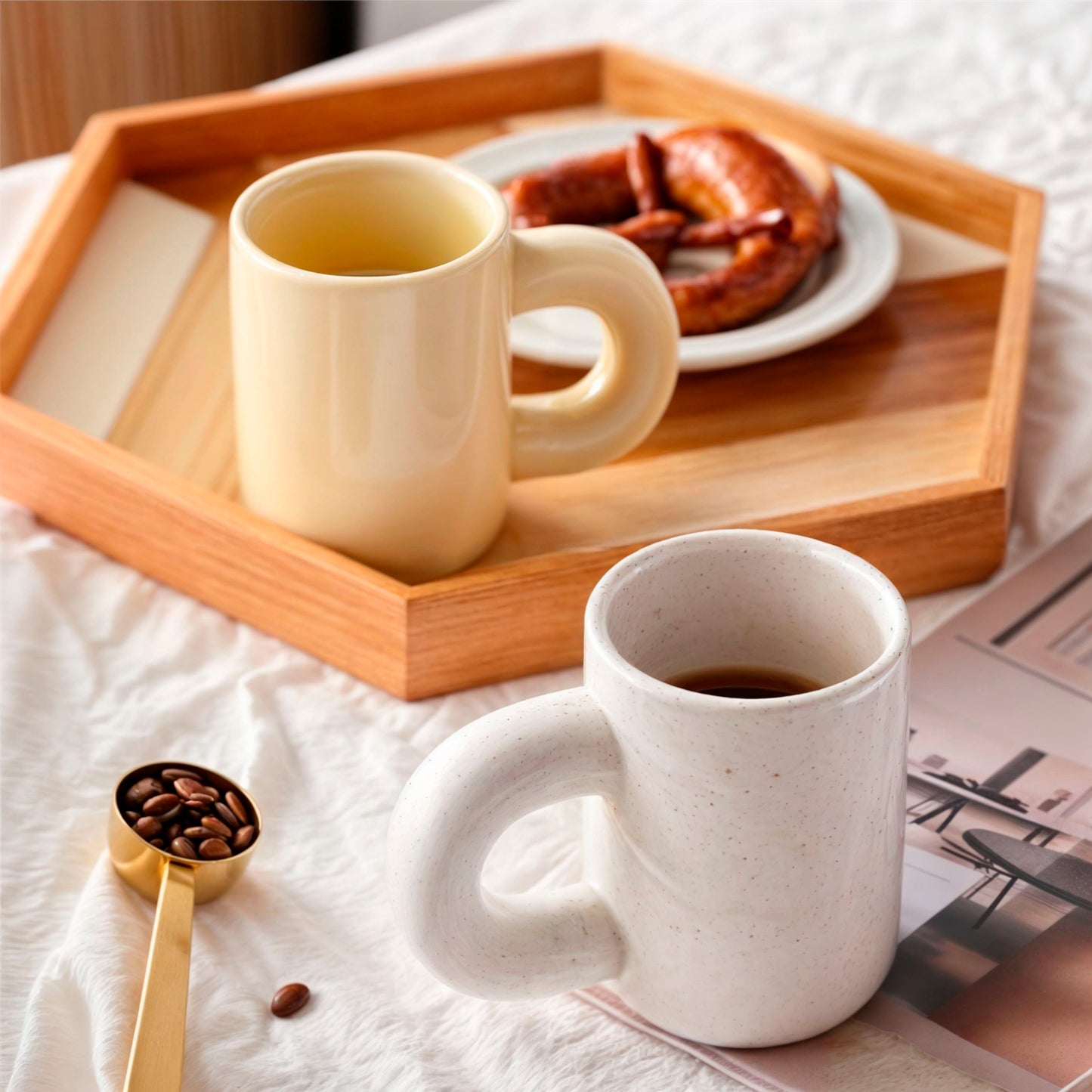 Keramische Mok - PureCup - Geometrisch Ontwerp - Elegante Woondecoratie