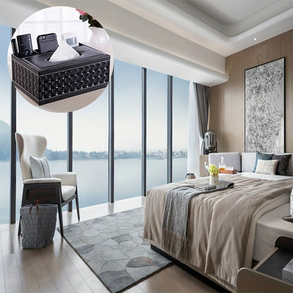 Tissuehouder - Luxora - Lederen Organizer - Meerdere Vakken