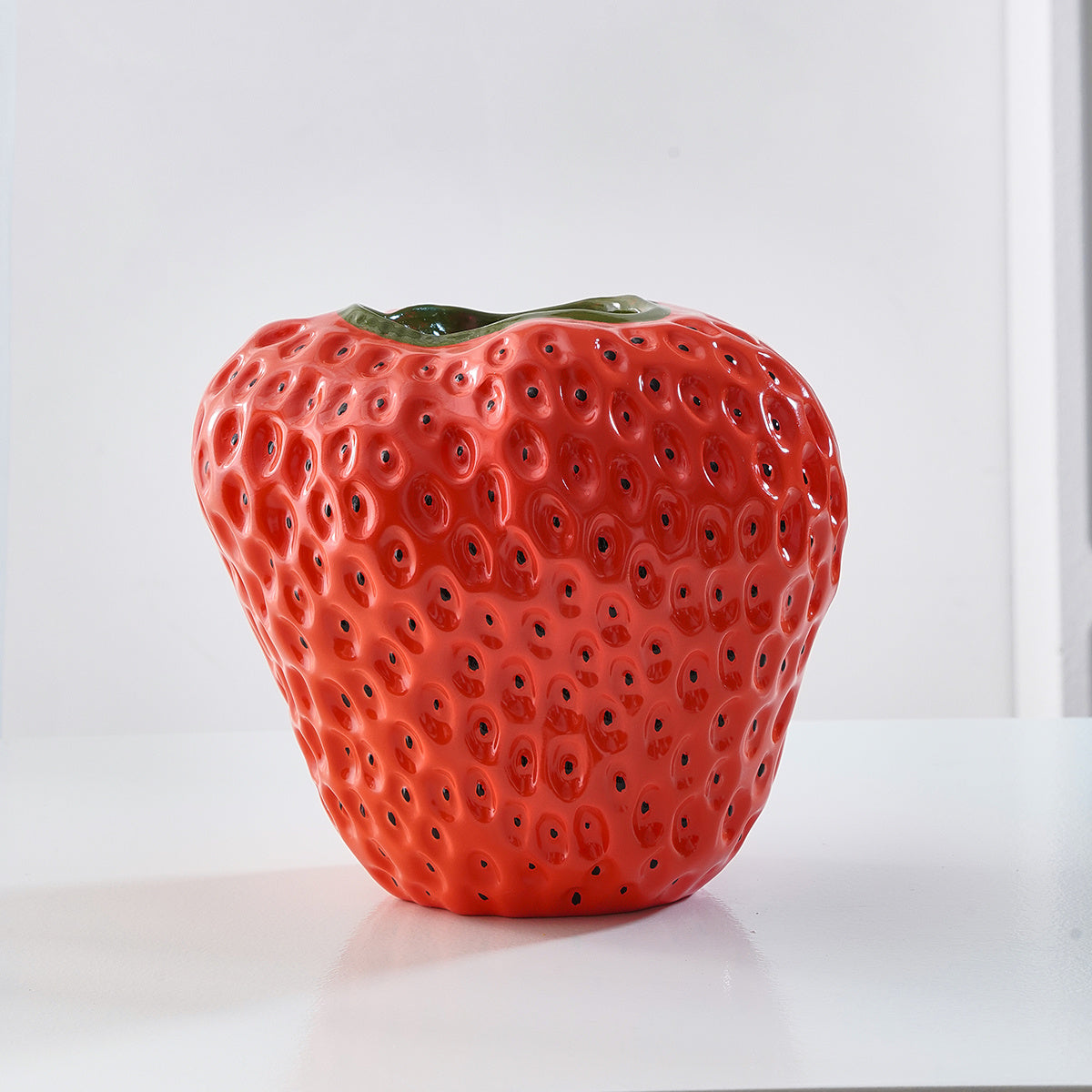 Keramische Vaas Set - FruitCraft - Aardbei Design - Elegante Woondecoratie