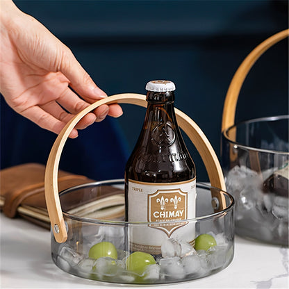 Opbergmanden - HomeStyle - Glas Design - Houten Handvaten