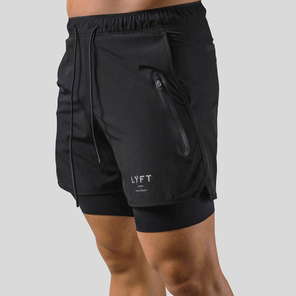 Shorts - GymFit - 2-in-1 Design - Prestaties Kleding