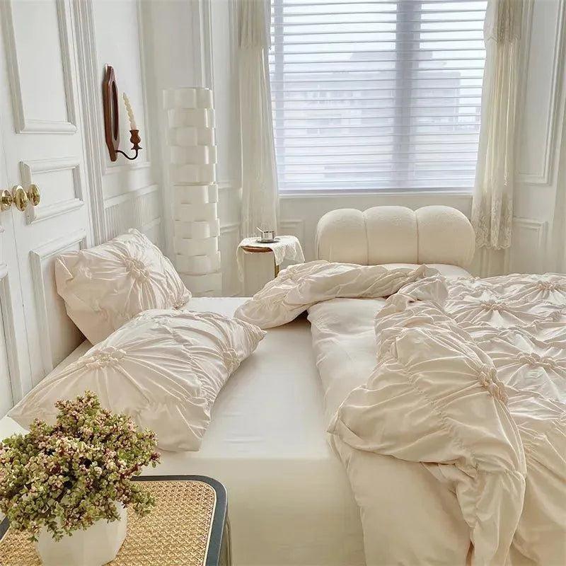 Beddengoed Set - LuxeDream - Pinch Pleated - Boho Chic Design