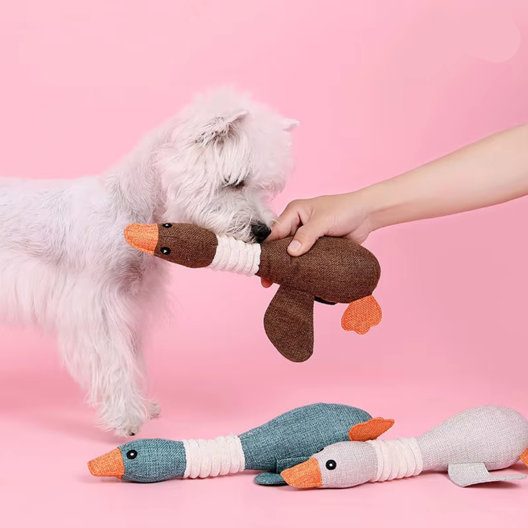 Honden Pluche Gans Speelgoed - GooseBuddy - Piepend Plezier - Zachte Textuur