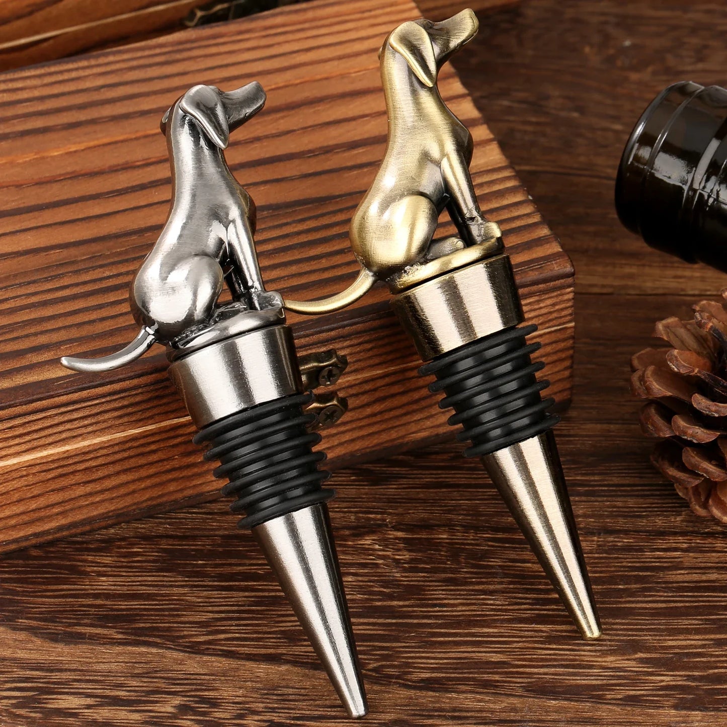 Wijnstopper - DogGuard - Decoratieve Sluiting - Herbruikbare Dop