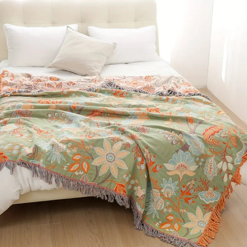 Dekens - CozyNest - Bloemen Design - Zachte Comfort