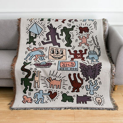 Deken - CozyPuzzle - Jigsaw Print - Franje Design