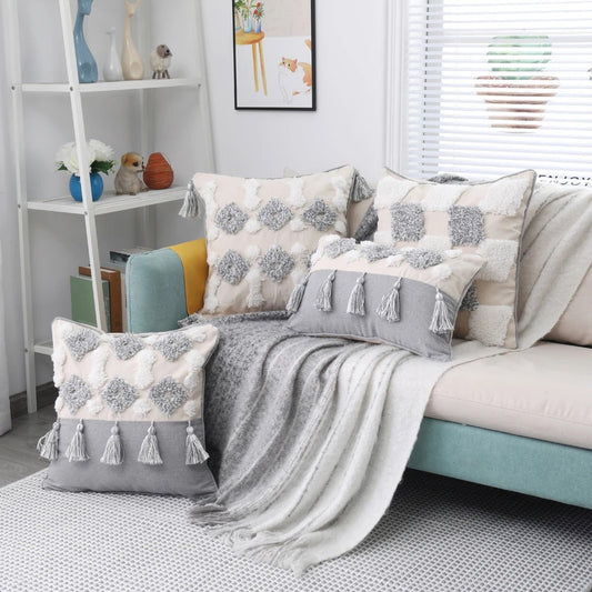 Decoratieve Kussenhoes - VivaHome - Boho Tufted - Marokkaanse Flair