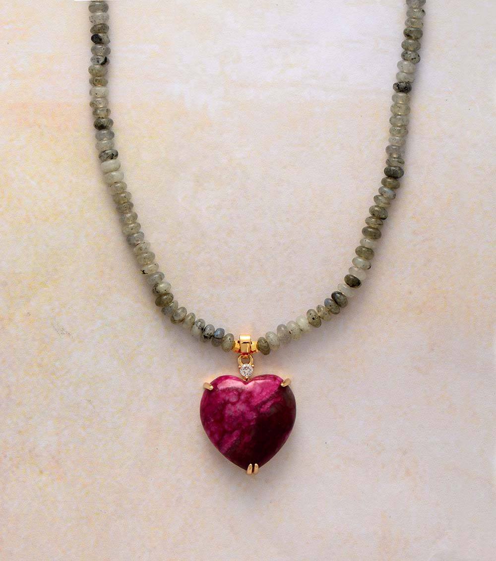 Kralen Hart Ketting - Auravie - Healing Kristal Design - Boho Sieraden Cadeau