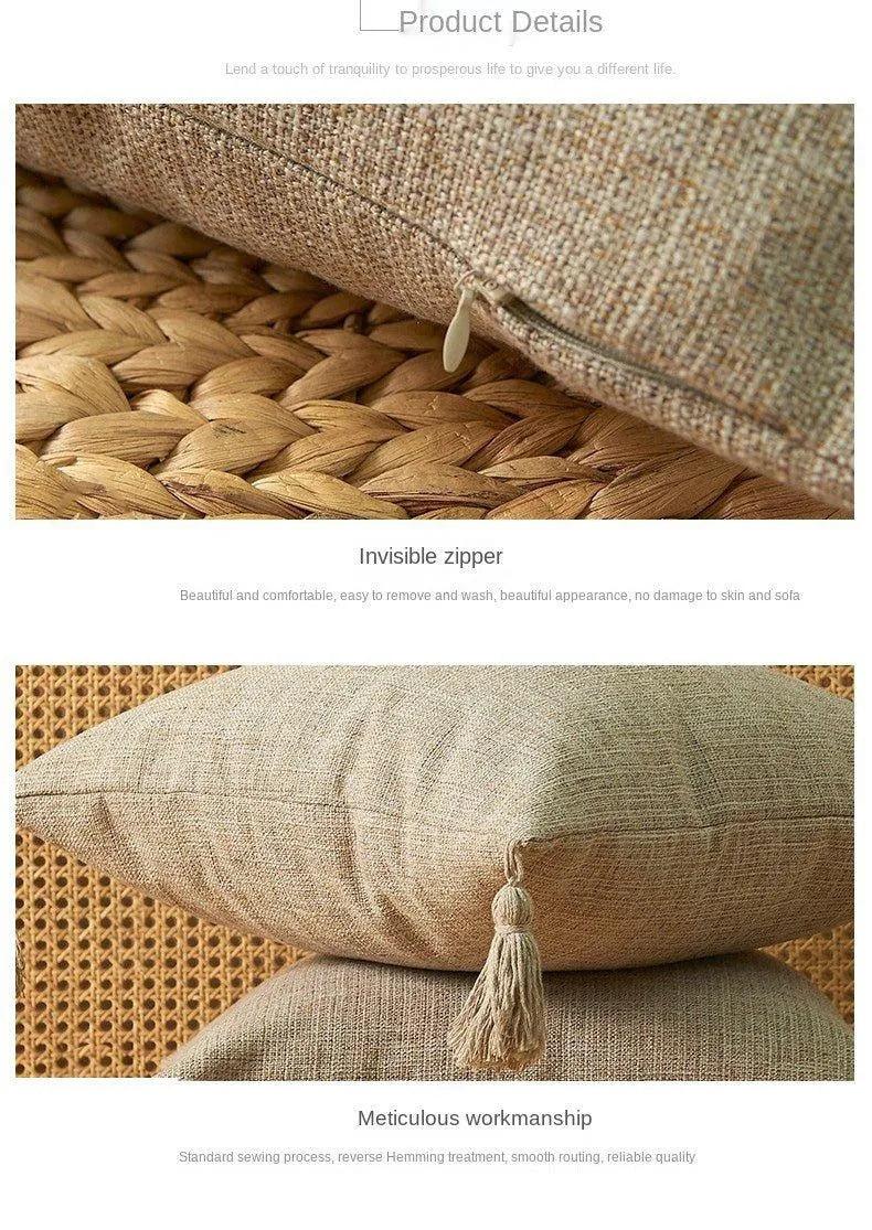 Kussenhoes - SoftLuxe - Linnen Stof - Franje Details