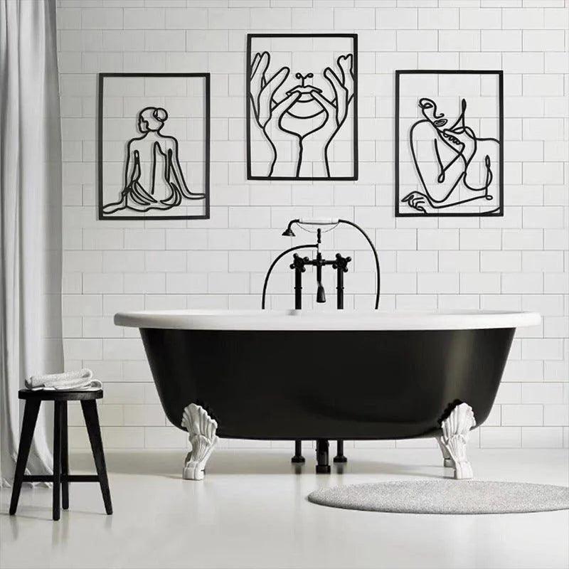 Wanddecoratie - NordicStyle - Abstracte Silhouet - IJzeren Decoratie