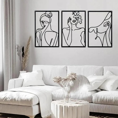 Wanddecoratie - NordicStyle - Abstracte Silhouet - IJzeren Decoratie