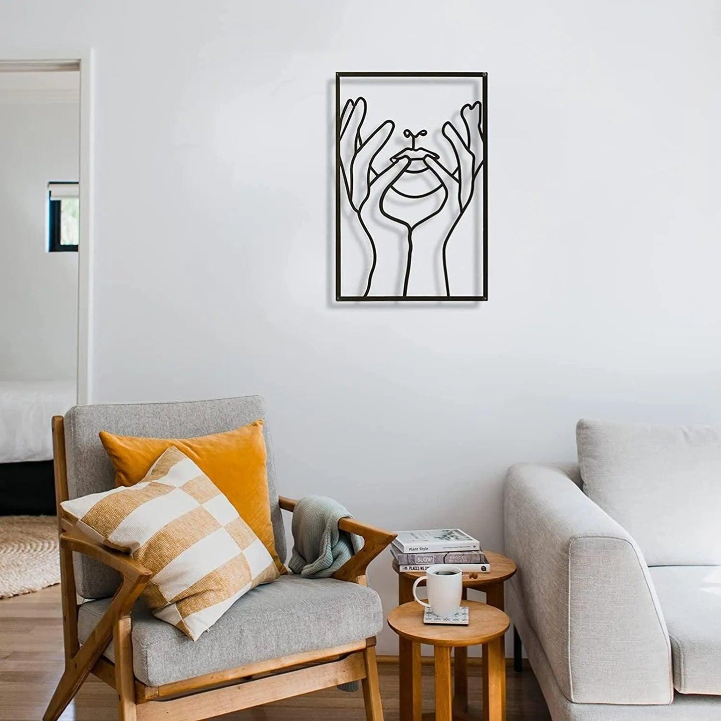 Wanddecoratie - NordicStyle - Abstracte Silhouet - IJzeren Decoratie