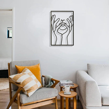 Wanddecoratie - NordicStyle - Abstracte Silhouet - IJzeren Decoratie