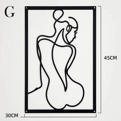 Wanddecoratie - NordicStyle - Abstracte Silhouet - IJzeren Decoratie