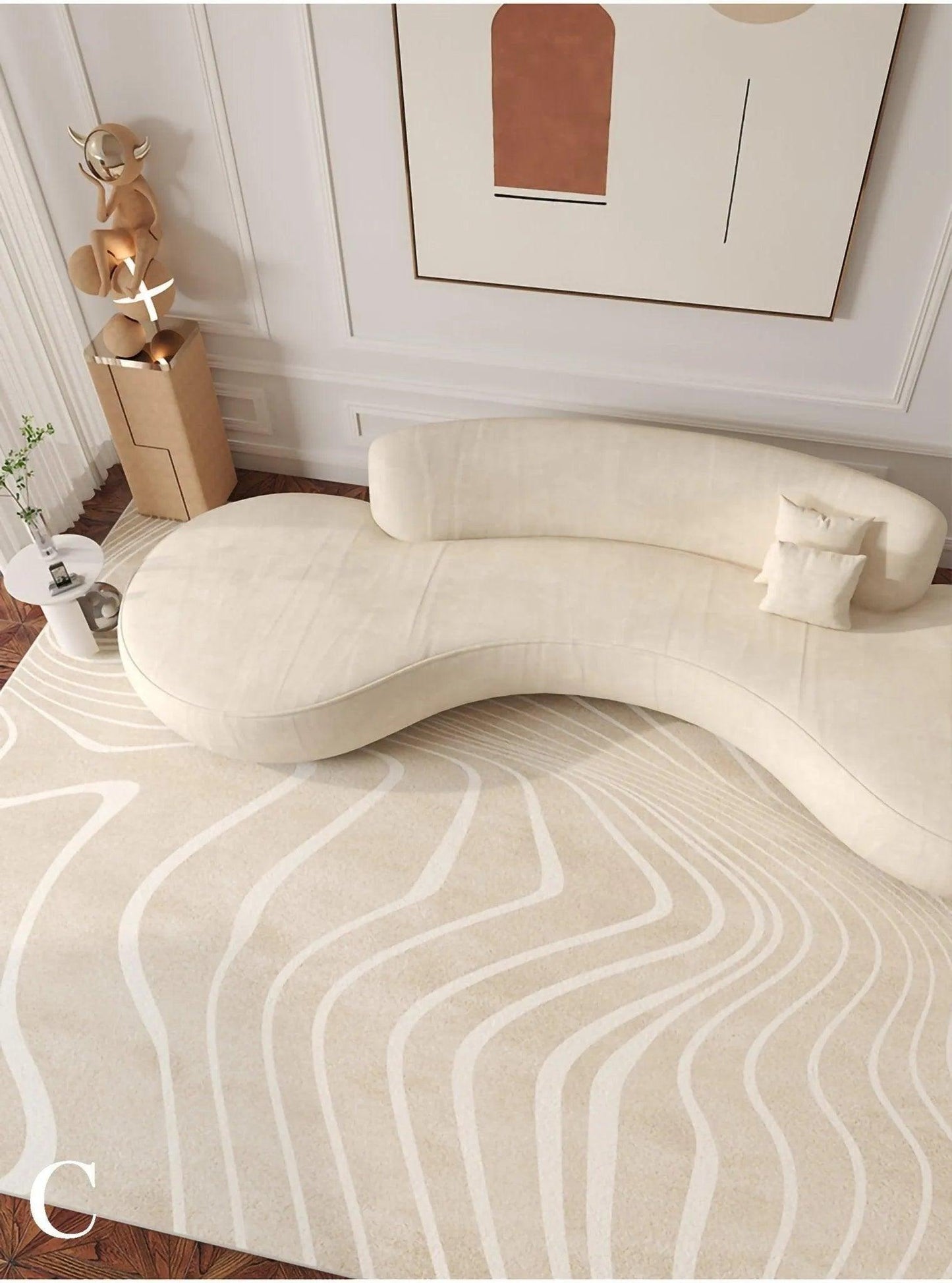 Area Tapijt - CozyHome - Boho Stijl - Neutraal Beige