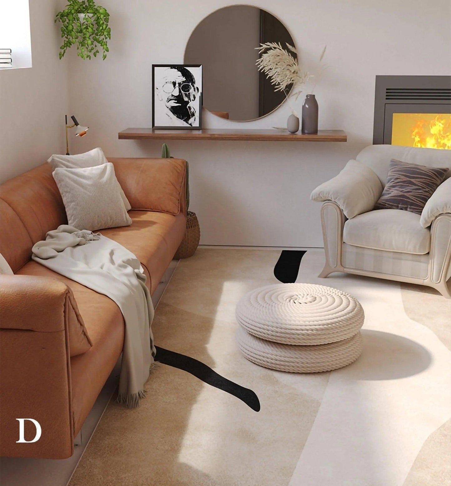 Area Tapijt - CozyHome - Boho Stijl - Neutraal Beige