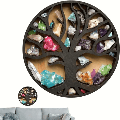 Kristallen Display - MysticGlow - Handgemaakt Design - Spirituele Decor