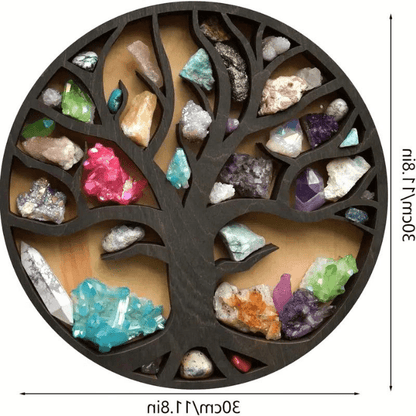 Kristallen Display - MysticGlow - Handgemaakt Design - Spirituele Decor