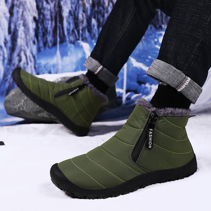 Fleece-Gevoerde Barefoot Schoenen - ZipTherm - Waterdichte Warmte - Winter Comfort