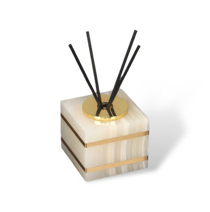 Badkameraccessoireset - MarbleLux - Natuurmarmer - Gouden Accenten