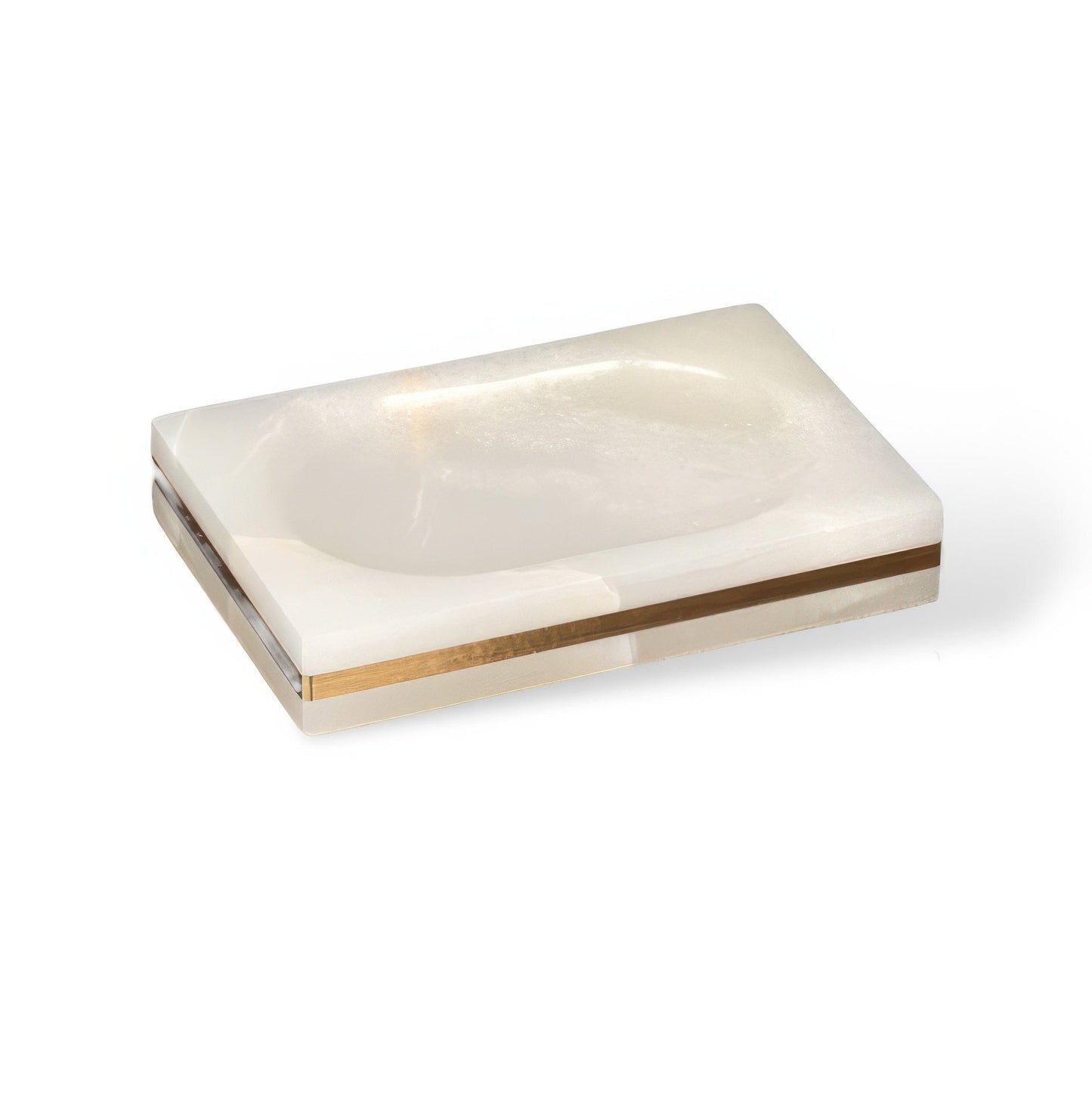 Badkameraccessoireset - MarbleLux - Natuurmarmer - Gouden Accenten