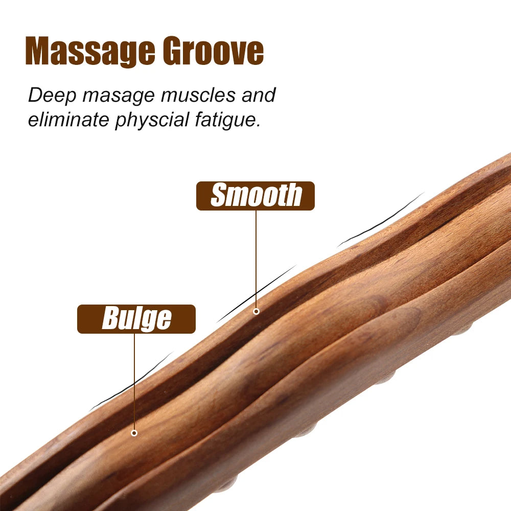 Houten Gua Sha Stick - Relaxa - Rug Schouder Massage - Vet Verbrand Tool