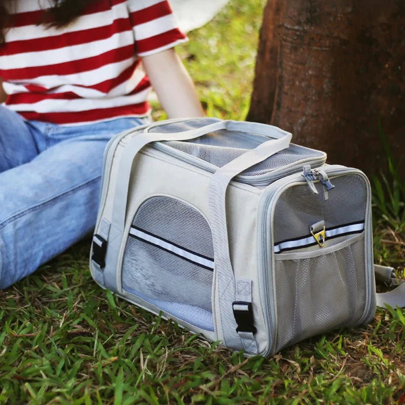 Dieren draagtas - TravelMate - Ademend gaas - Vouwbaar ontwerp