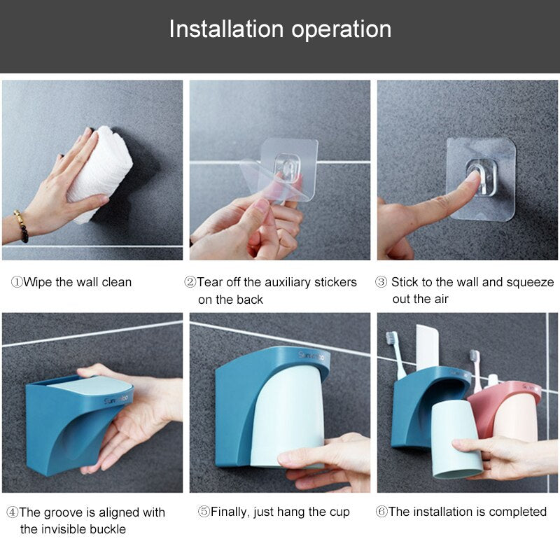 Bekerhouder - GripMax - Magnetische Bevestiging - Badkamer Organizer