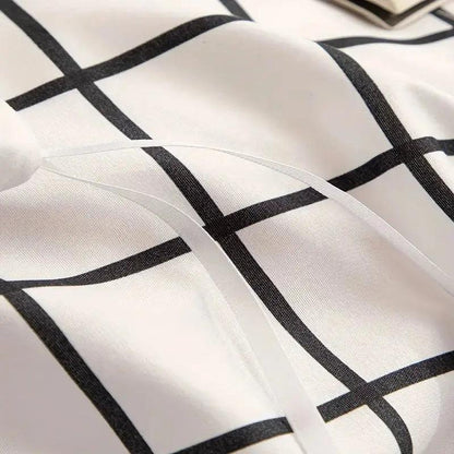 Dekbedovertrek Set - CozyNest - Ruitjespatroon - Ademend Comfort