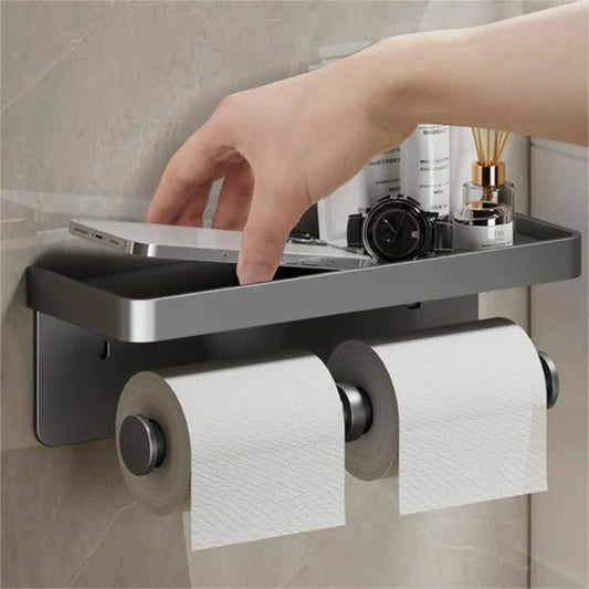 Toiletrolhouder - LuxiPro - Wandmontage - Badkamer Organizer