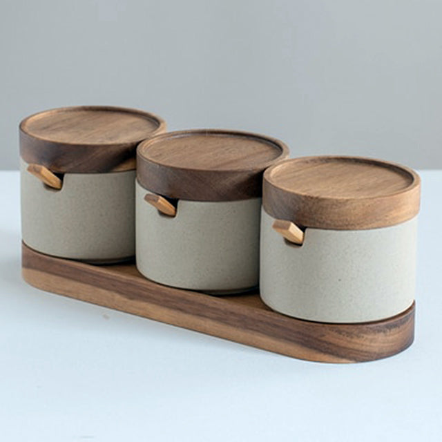 Specerijenpot Set - PureEssence - Rustieke Design - Keukenopslag