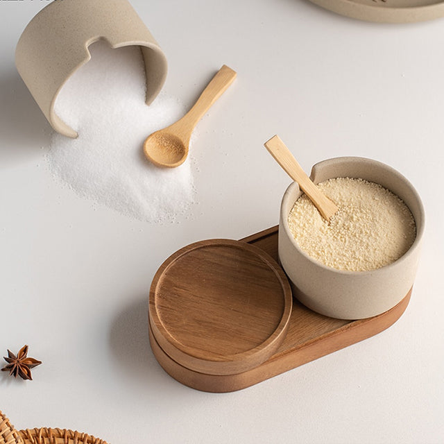 Specerijenpot Set - PureEssence - Rustieke Design - Keukenopslag