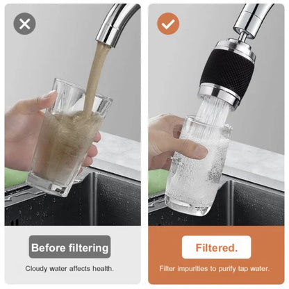 Kraanfilter - AquaFlow - 360 Graden Rotatie - Anti-Spat Ontwerp