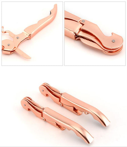 Kurkentrekker - TwistPro - Dubbele Scharnier - Roze Gouden Afwerking