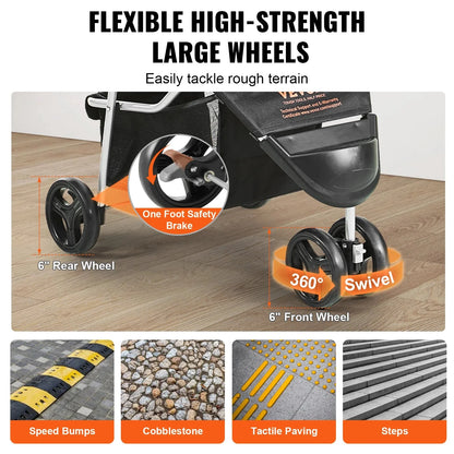 Hondenwagen - PetFlex - 3-Wiel Ontwerp - Voorste Pedalen Mand