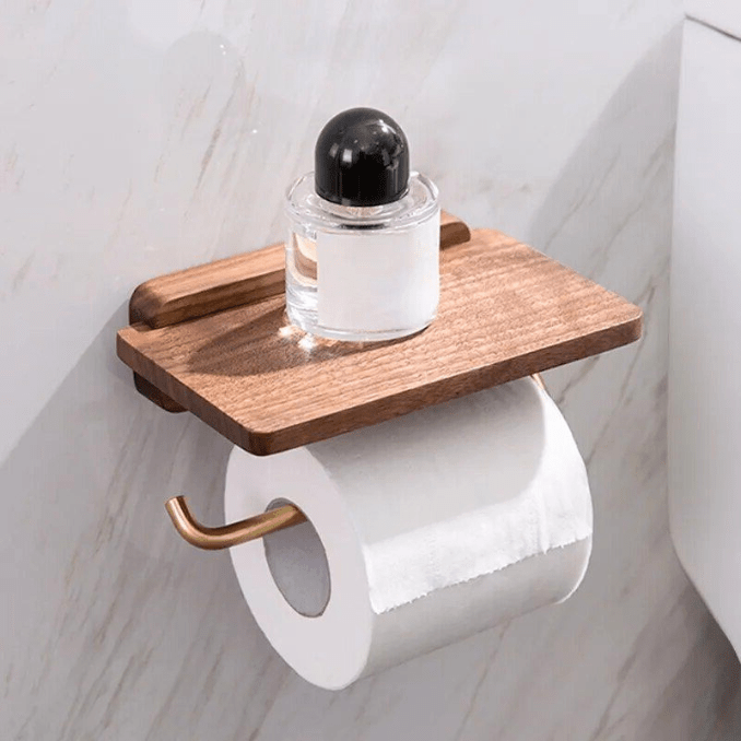 Toiletrolhouder - WoodLux - Natuurlijke Afwerking - Duurzaam Design